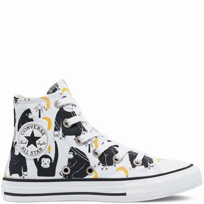 Converse Graphic Print Chuck Taylor All Star - Lasten Matalavartiset Tennarit - Valkoinen/Mustat